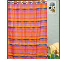 embroidery shower curtain orange stripe with dots shower curtain